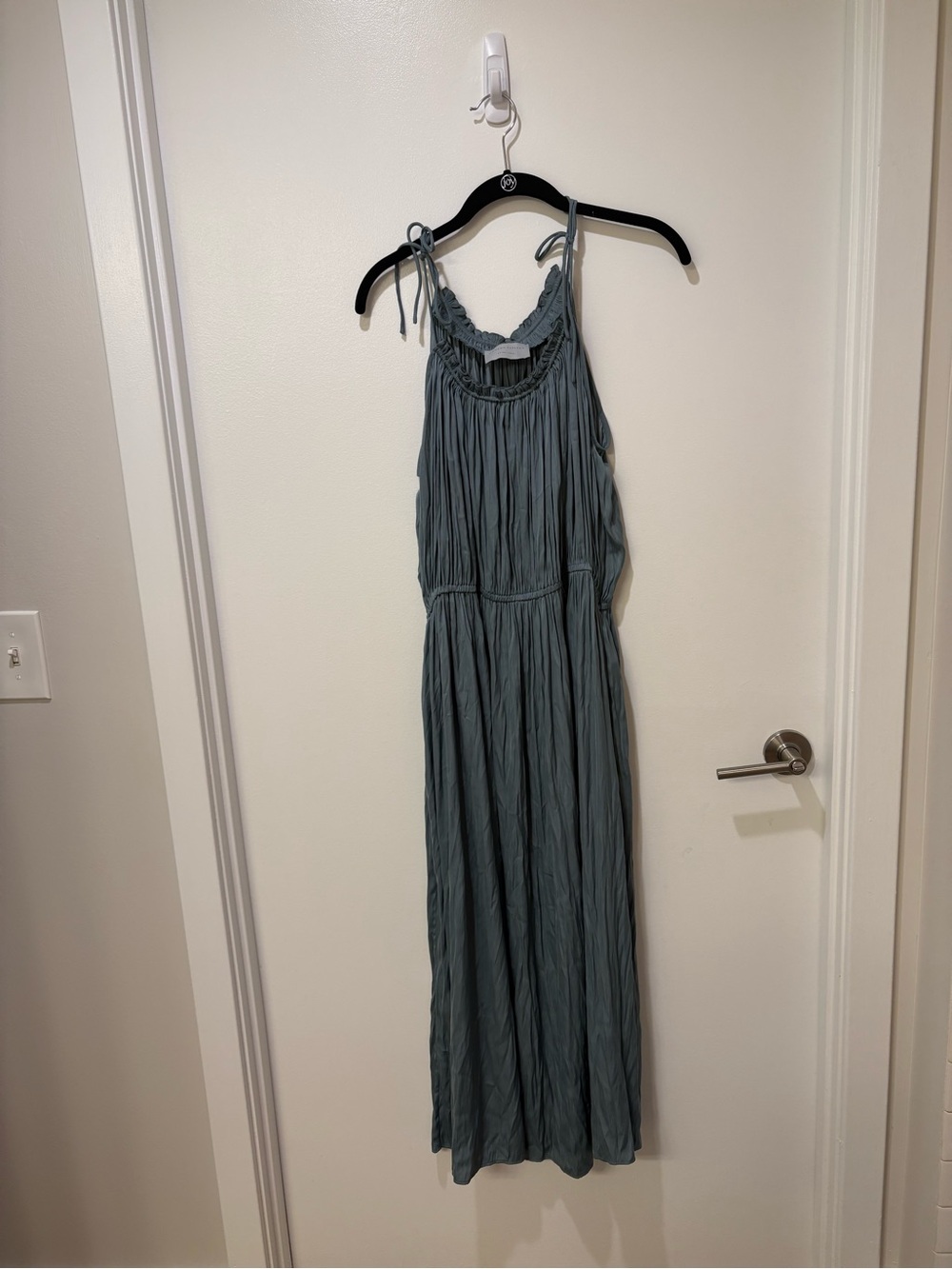 Modern Citizen Dusty Blue Maxi Dress with Tie Straps